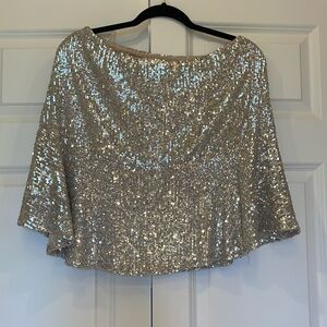 Free people, medium, mini skirt, champagne sequence